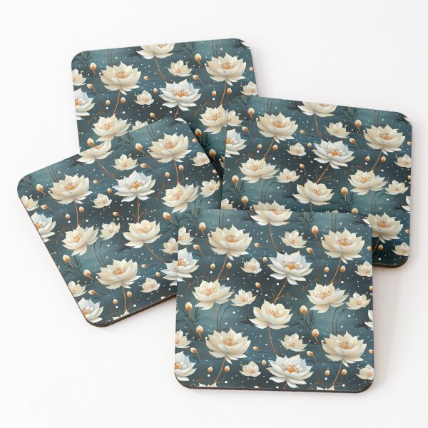 Item preview, Lotus Blossom Zen Garden Meditation Print seamless pattern designed and sold by Dasvilo.