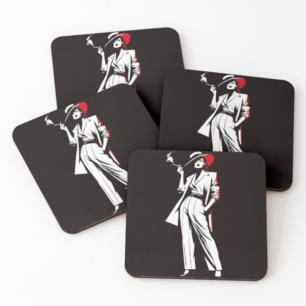Item preview, Noir Crime Elegant Woman in a White Suit designed and sold by RESToRAPTOR.