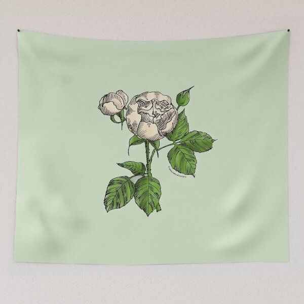 Item preview, Cream Globular Rose Bloom Semi-Double 8-15 Petals In 2 Rows designed and sold by Rachael Taylor.