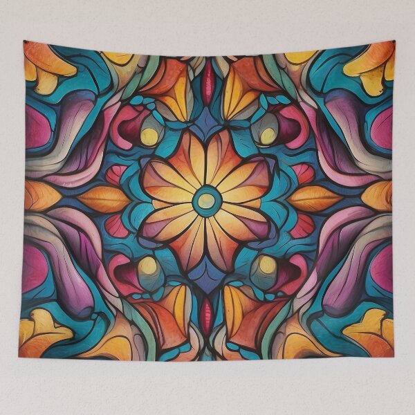 Item preview, A colorful art with a flower designed and sold by johndesign88.