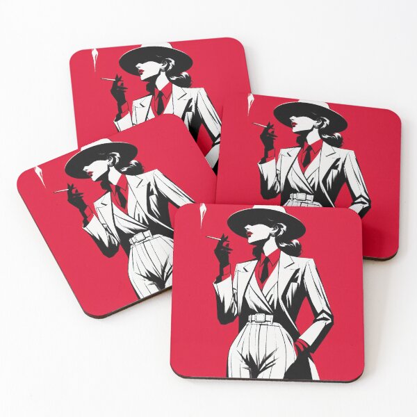 Item preview, Noir Crime Woman in a White Suit designed and sold by RESToRAPTOR.