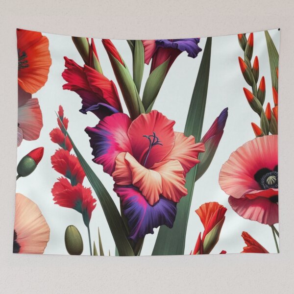 Item preview, Summer Splendor Gladiolus & Poppy Harmony designed and sold by NAFDesigns.