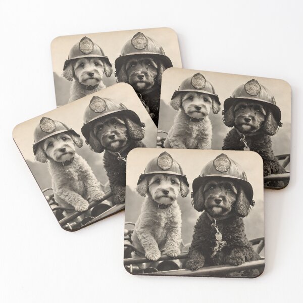 Item preview, Vintage Cavoodle Firefighters #1 designed and sold by TheHotEnd.