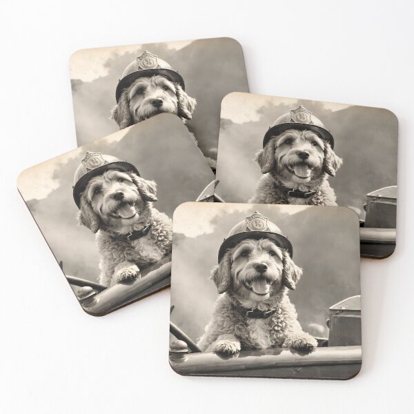 Item preview, Vintage Cavoodle Firefighter #2 designed and sold by TheHotEnd.