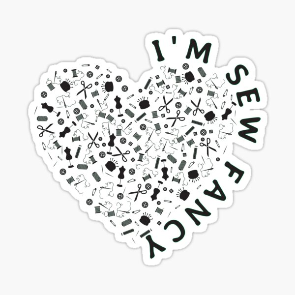 Item preview, Cute Sewing Kit In Heart Shape Sewer Sewing Craft Lover Gift - I'm Sew Fancy designed and sold by Wiss2Arts.