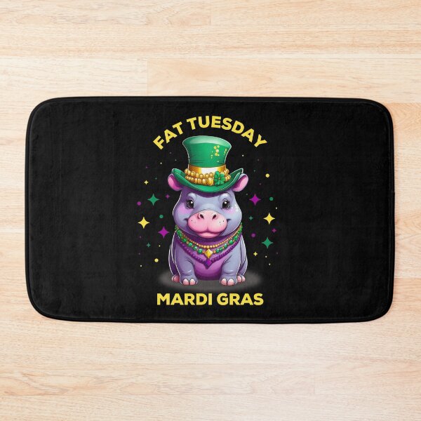 Aperçu de l'œuvre Mardi Gras, Mardi Gras Hippo (Noir) créée et vendue par Gsallicat.