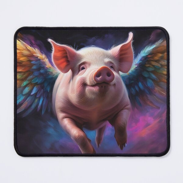 Item preview, A flying Pig in Technicolor designed and sold by MissQuiss.