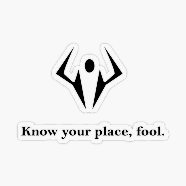 Item preview, Know your place, fool designed and sold by mouse9889.