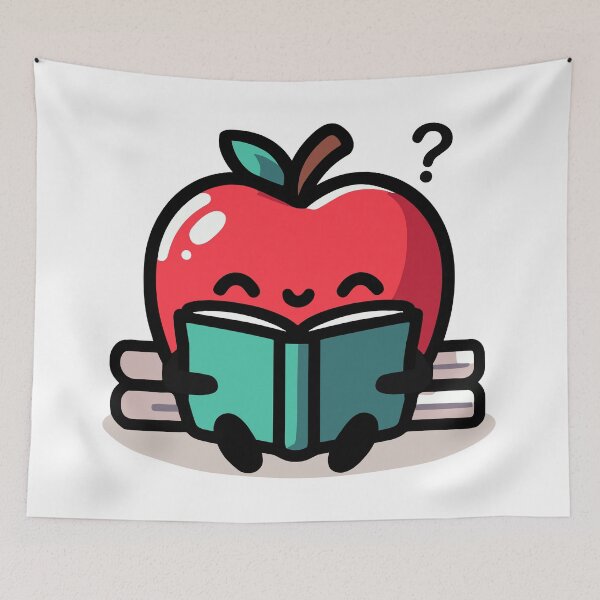 Item preview, Cute Apple Reading designed and sold by BluRockDesigns.