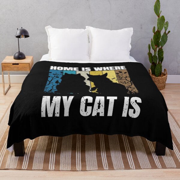 Item preview, MY HOME IS WHERE MY CAT IS designed and sold by BorczVisuals.