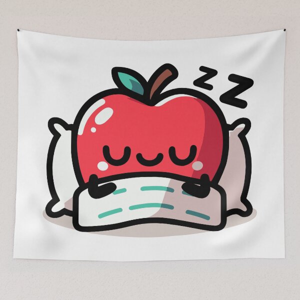 Item preview, Cute Apple Sleeping designed and sold by BluRockDesigns.