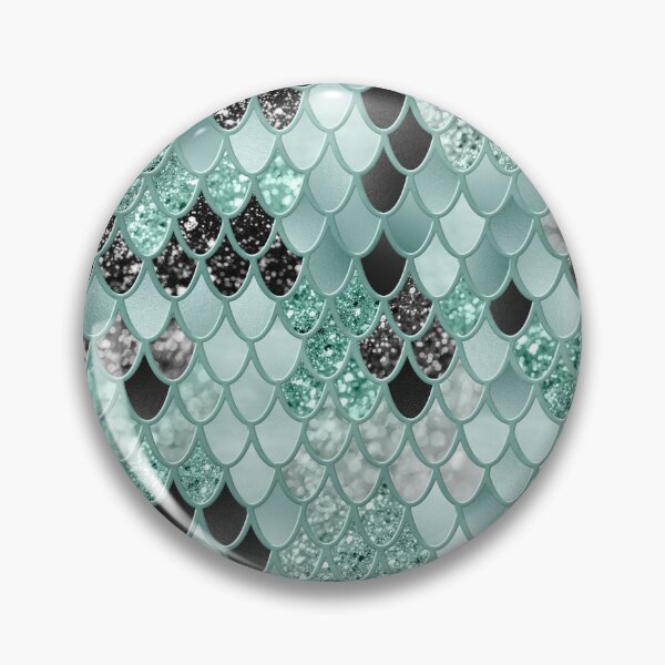 Item preview, Soft Teal Black Mermaid Scales Glam #1 (Photo of Glitter Only - Not Reflective) designed and sold by Anita's & Bella's Art.