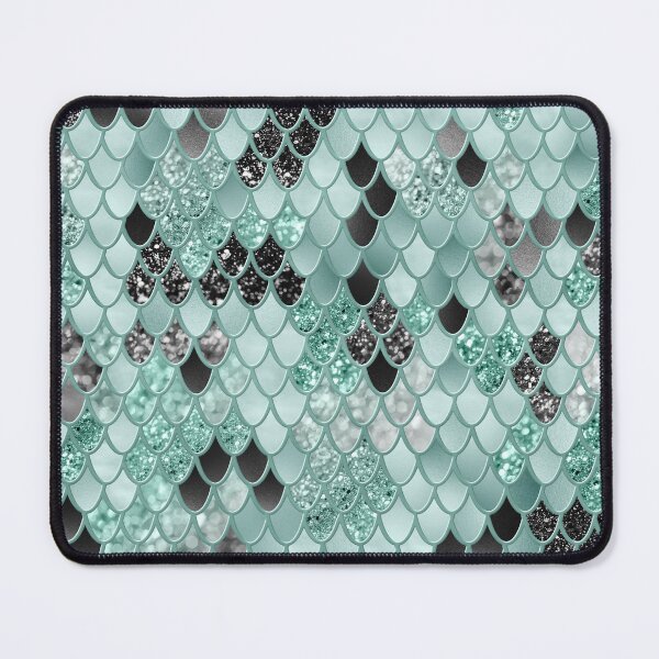 Item preview, Soft Teal Black Mermaid Scales Glam #1 (Photo of Glitter Only - Not Reflective) designed and sold by Anita's & Bella's Art.