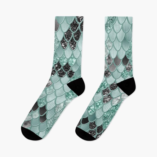 Item preview, Soft Teal Black Mermaid Scales Glam #1 (Photo of Glitter Only - Not Reflective) designed and sold by Anita's & Bella's Art.