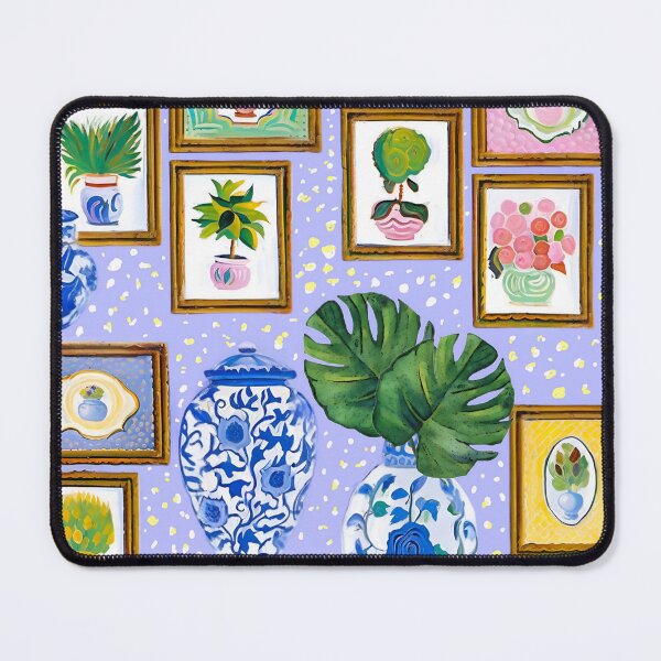 Item preview, Grandmillennial art, blue and white chinoiserie jars, and topiary pictures  designed and sold by SophieClimaArt.