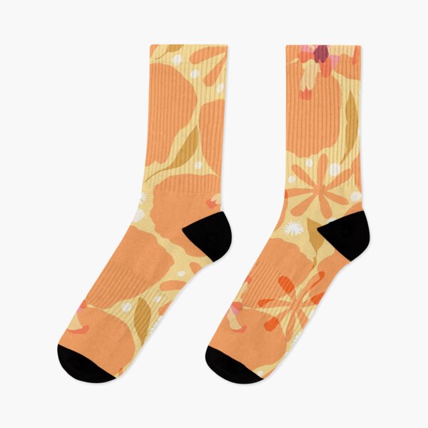 Artikelvorschau, Retro-pastellorange Blumenblüten. entworfen und verkauft von Meteryards.