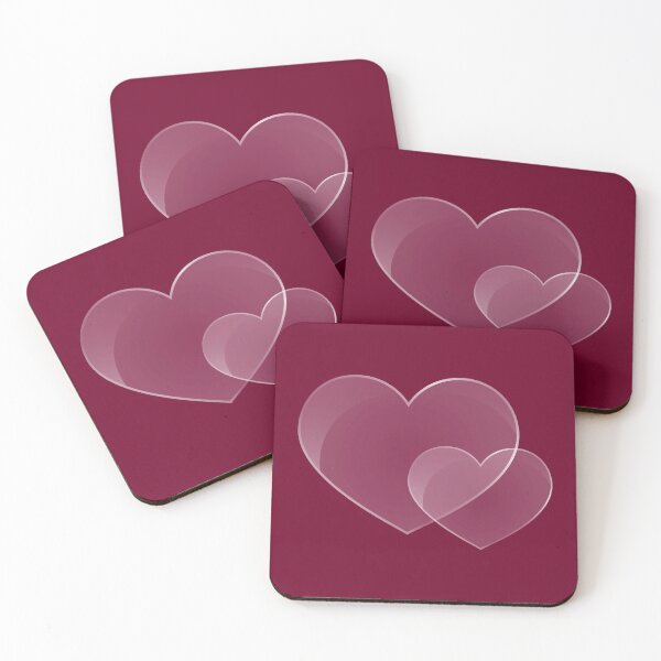 Item preview, Two Hearts. Glass Couple of Hearts Love Symbol Print designed and sold by AnnaVioletStore.