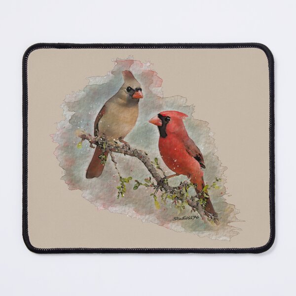 Item preview, Red Cardinal birds Watercolor designed and sold by studioss76.