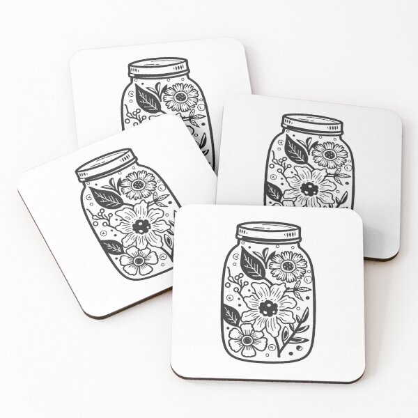 Item preview, JAR MASON FLOWERS designed and sold by PrimeInk.