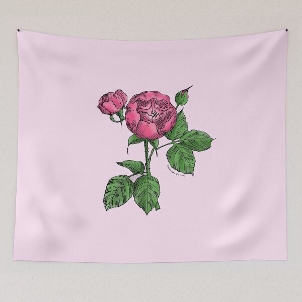 Item preview, Mid Pink Globular Rose Bloom Semi-Double 8-15 Petals In 2 Rows designed and sold by Rachael Taylor.