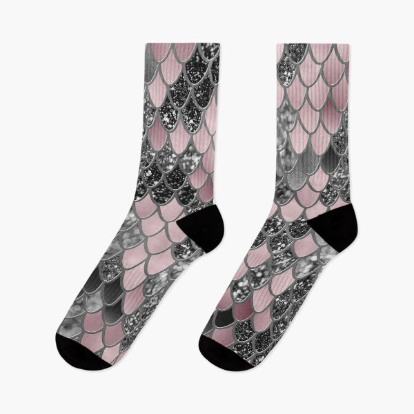 Item preview, Blush Pink Silver Black Mermaid Scales Glam #1 (Photo of Glitter Only - Not Reflective) designed and sold by Anita's & Bella's Art.