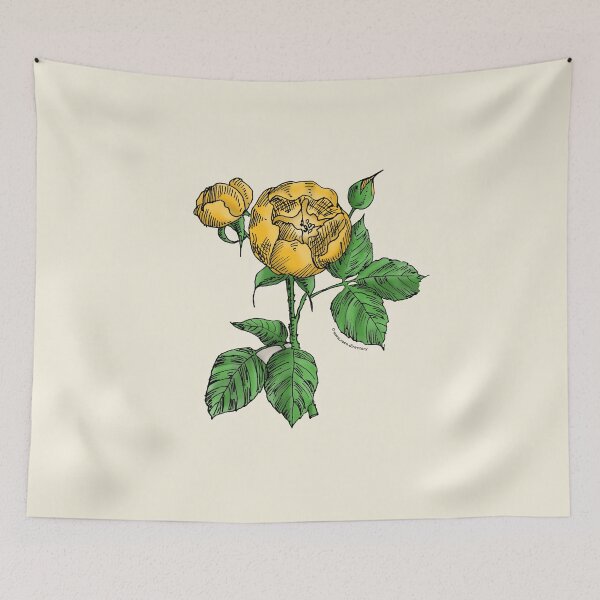 Item preview, Yellow Globular Rose Bloom Semi-Double 8-15 Petals In 2 Rows designed and sold by Rachael Taylor.