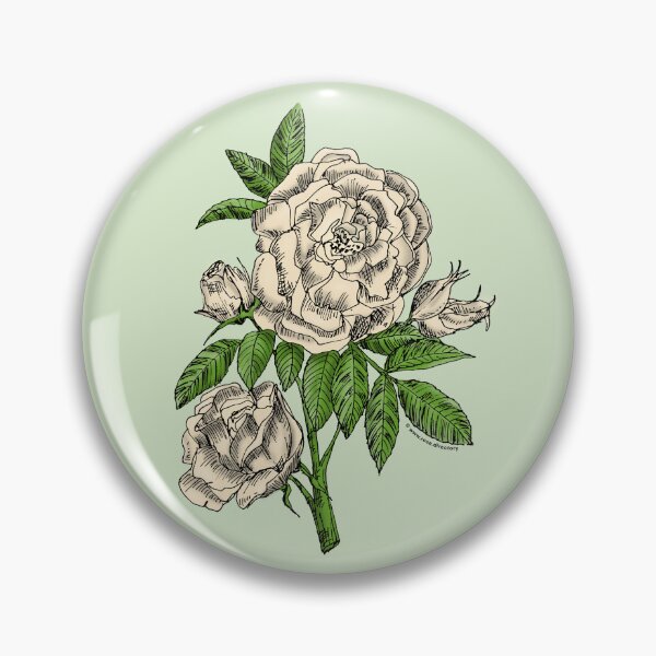 Item preview, Cream Globular Rose Bloom Double 16-25 Petals In 3+ Rows designed and sold by Rachael Taylor.