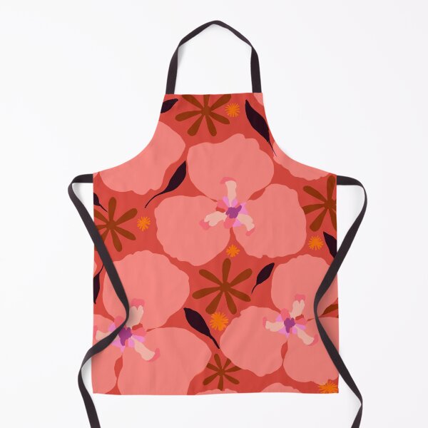 Artikelvorschau, Ziegelrotes Retro-Blumenplakat. entworfen und verkauft von Meteryards.