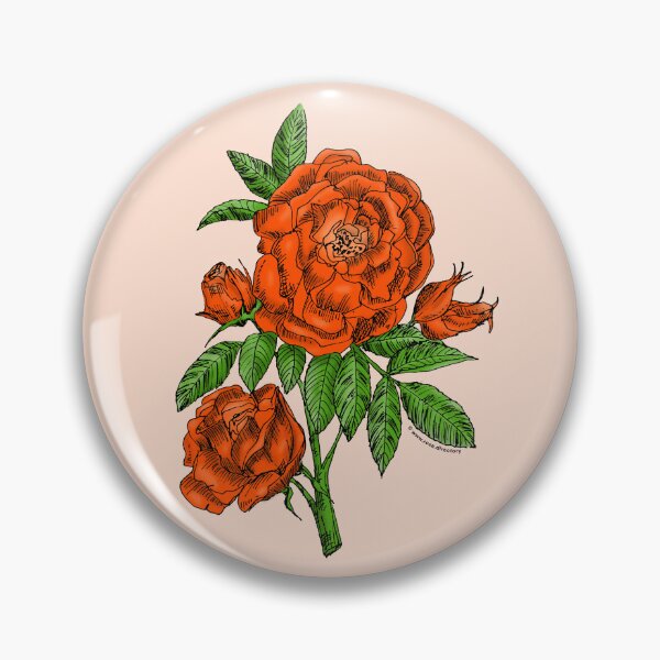 Item preview, Orange Globular Rose Bloom Double 16-25 Petals In 3+ Rows designed and sold by Rachael Taylor.