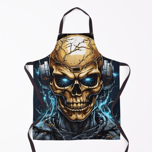 Item preview, Electrifying Elegance: Golden Voltage Skul designed and sold by WAUZ.