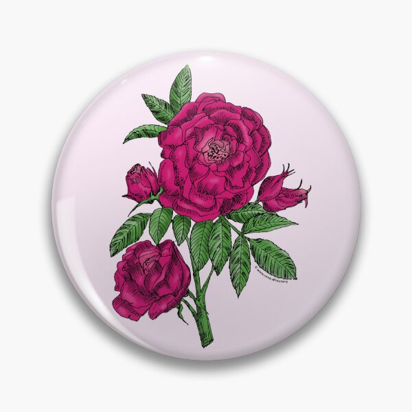 Item preview, Deep Pink Globular Rose Bloom Double 16-25 Petals In 3+ Rows designed and sold by Rachael Taylor.