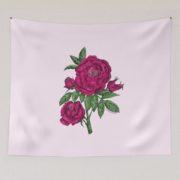 Item preview, Deep Pink Globular Rose Bloom Double 16-25 Petals In 3+ Rows designed and sold by Rachael Taylor.