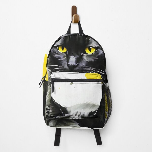 Item preview, Yellow Poppy Black Cat - Oil Painting In Chinese Art Style designed and sold by SassyArtistry.