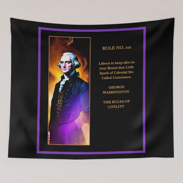 Item preview, GEORGE WASHINGTON-VIOLET FLAME-RULES OF CIVILITY 110 designed and sold by PatriotCat.