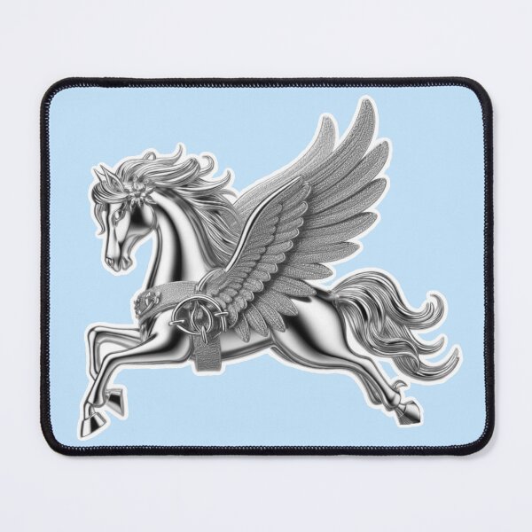 Item preview, Metallic Silver Pegasus - Aria's Pegasi designed and sold by AmberRoseWrites.