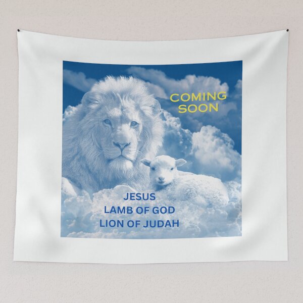 Item preview, JESUS lamb of God lion of Judah designed and sold by jubileerose78.