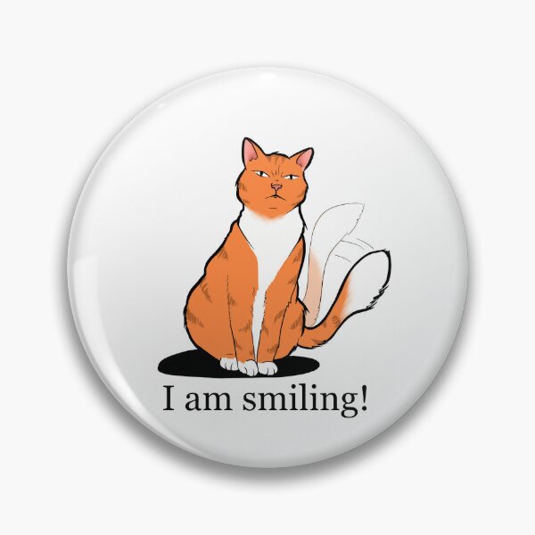 Item preview, I am smiling - grumpy smiley cat designed and sold by venky-arundhati.