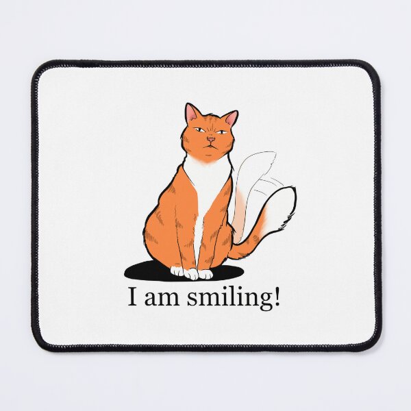 Item preview, I am smiling - grumpy smiley cat designed and sold by venky-arundhati.