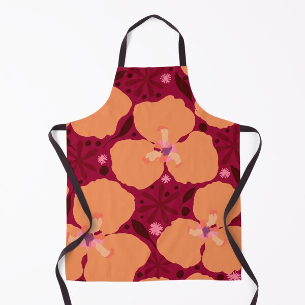 Item preview, Maroon and tan retro flower poster art. designed and sold by Meteryards.