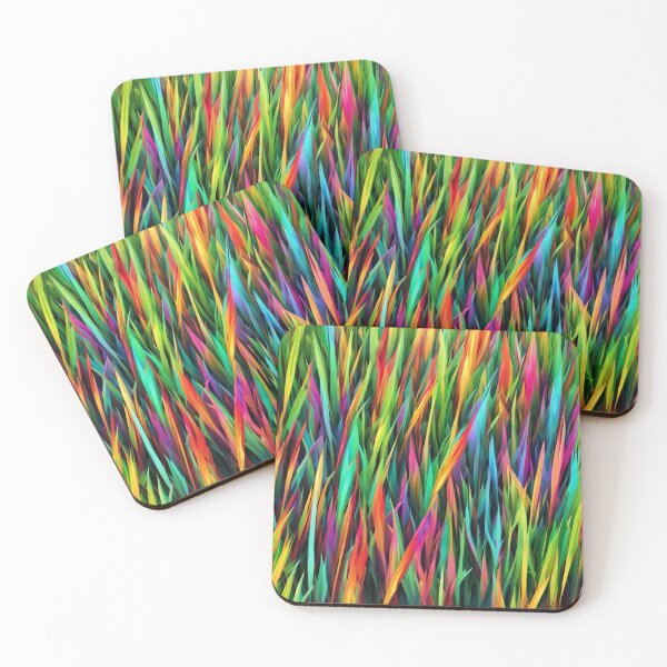 Item preview, Abstract Colorful Neon Grassy Field designed and sold by calibrit.