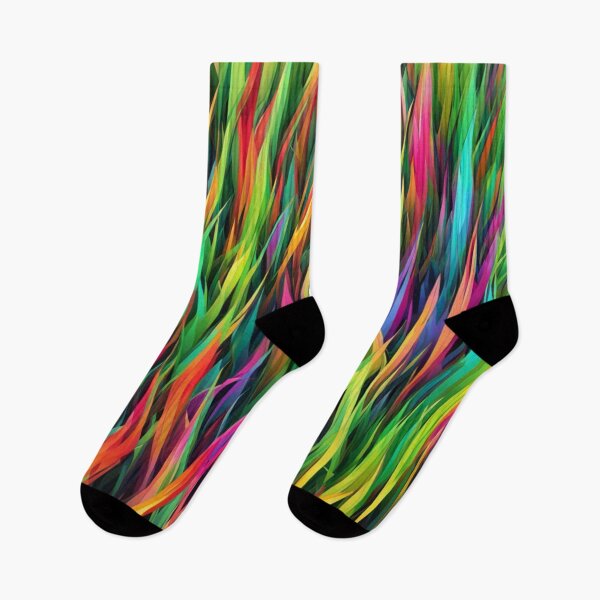 Item preview, Abstract Colorful Neon Grassy Field designed and sold by calibrit.