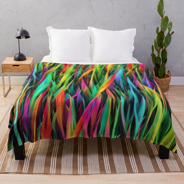 Item preview, Abstract Colorful Neon Grassy Field designed and sold by calibrit.