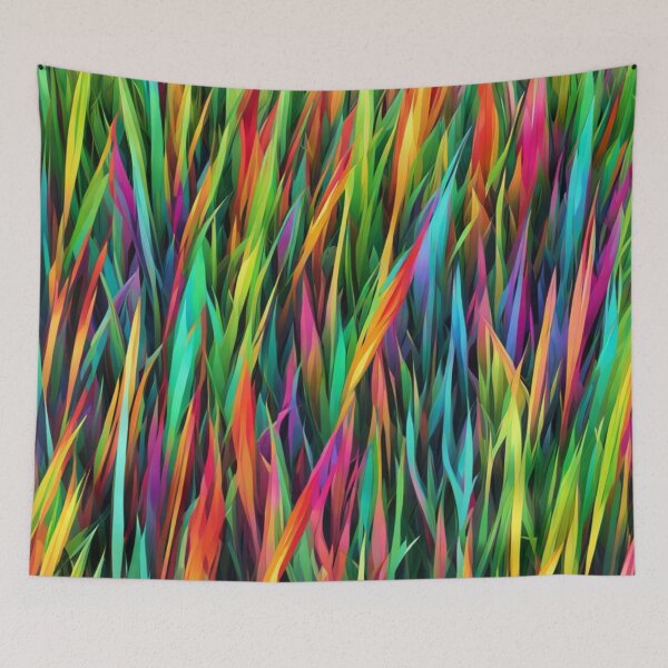 Item preview, Abstract Colorful Neon Grassy Field designed and sold by calibrit.