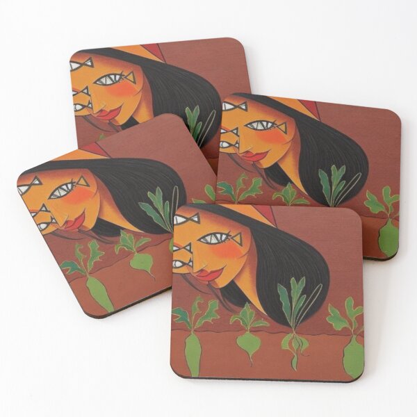 Item preview, Abstract face with fish and roots designed and sold by MisaNovak.