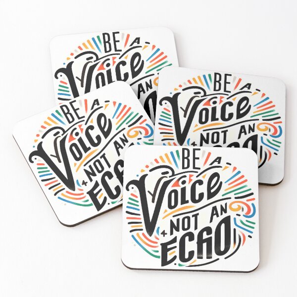 Item preview, Be a voice not an echo, typography designed and sold by maxmaj.