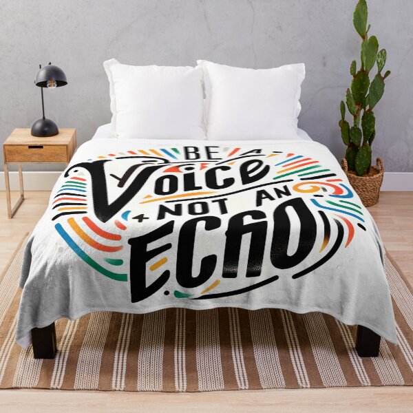 Item preview, Be a voice not an echo, typography designed and sold by maxmaj.