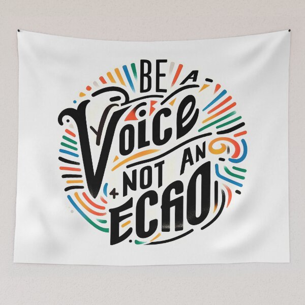 Item preview, Be a voice not an echo, typography designed and sold by maxmaj.