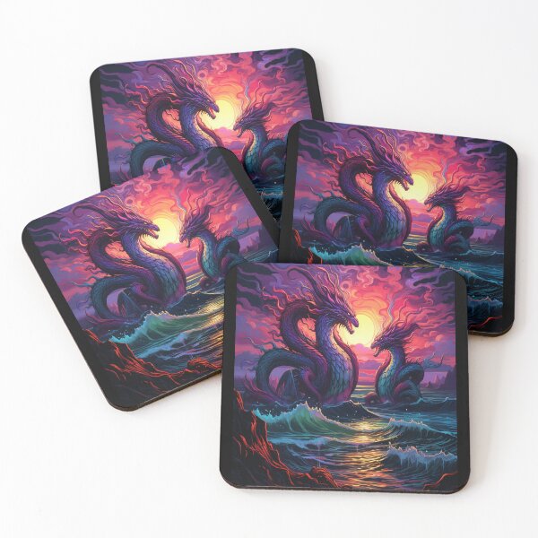 Item preview, Awesome Neon Dragon Print designed and sold by AtlantisApparel.