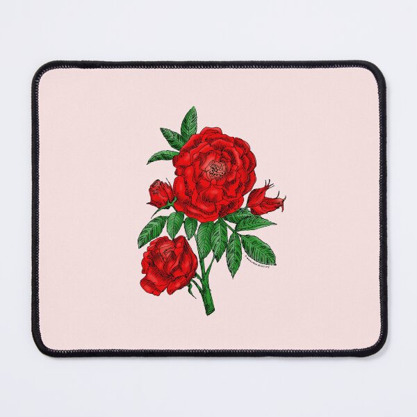 Item preview, Bright Red Globular Rose Bloom Double 16-25 Petals In 3+ Rows designed and sold by Rachael Taylor.