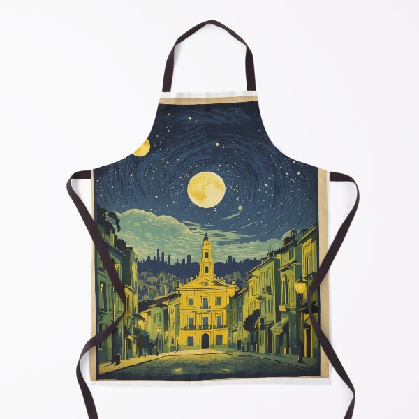 Item preview, Curitiba Brazil Starry Night and Moon Vintage Poster Tourism 2 designed and sold by TravelersGems.